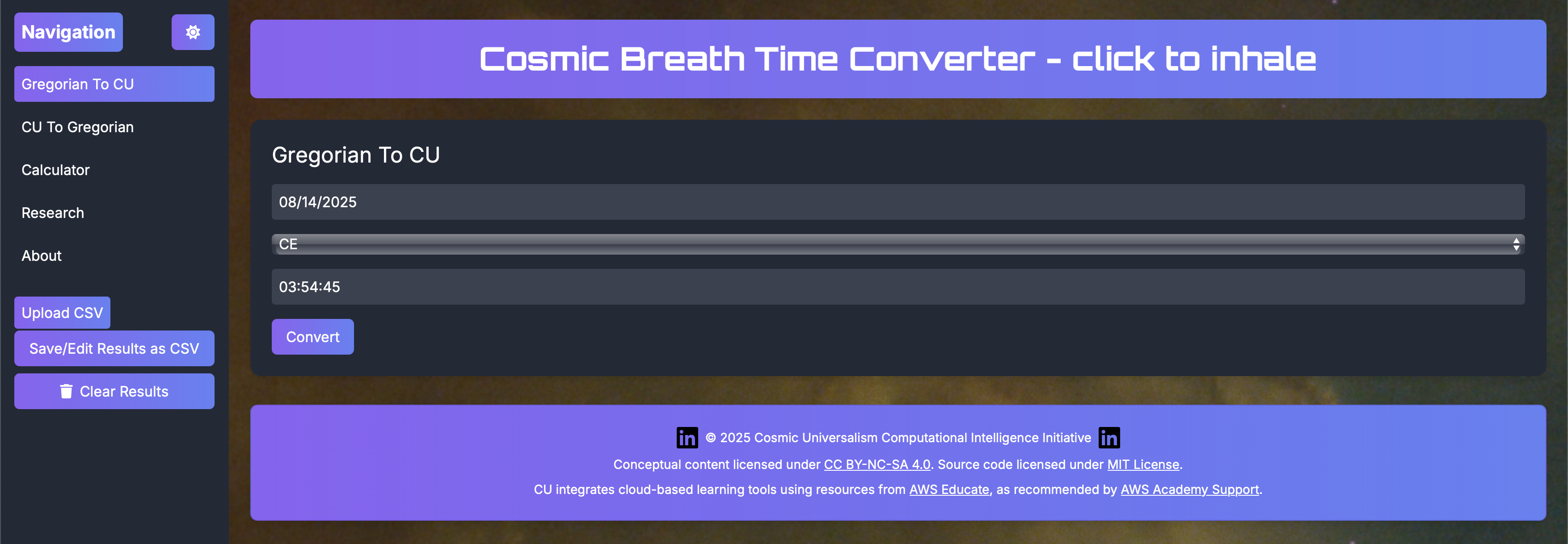Cosmic Universalism Initiative