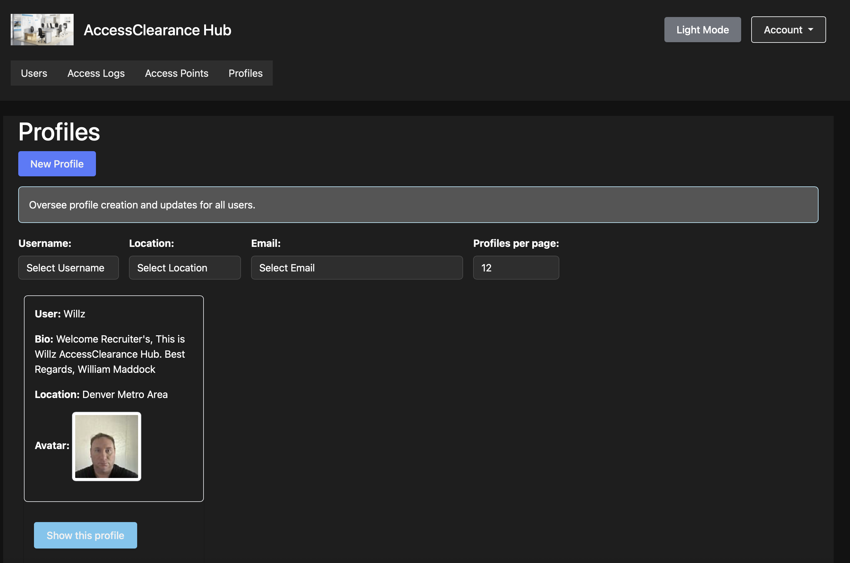 Secure Access Management System